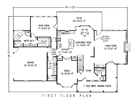 House Plan 96818 First Level Plan