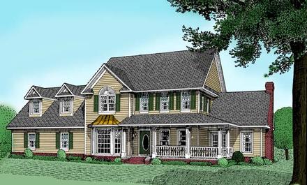 Farmhouse Elevation of Plan 96818