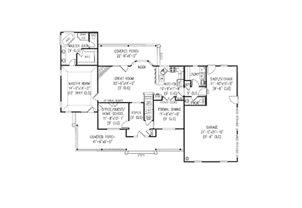 House Plan 96820 First Level Plan