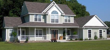 Country Farmhouse Southern Elevation of Plan 96820