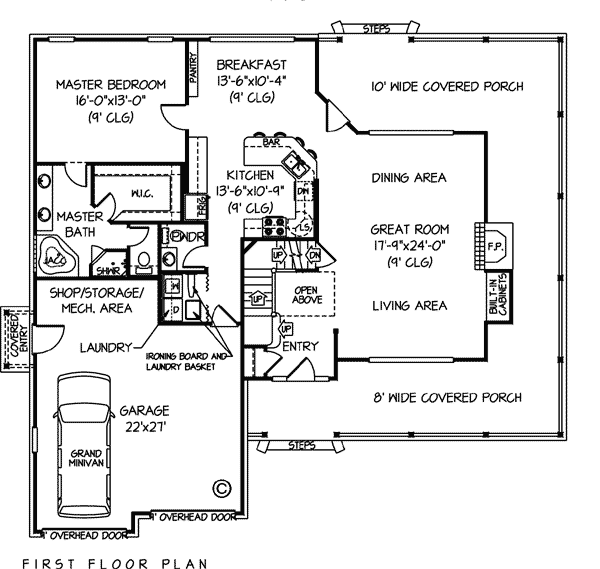 Country Traditional Level One of Plan 96822