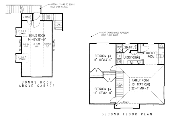 Country Farmhouse Level Two of Plan 96823