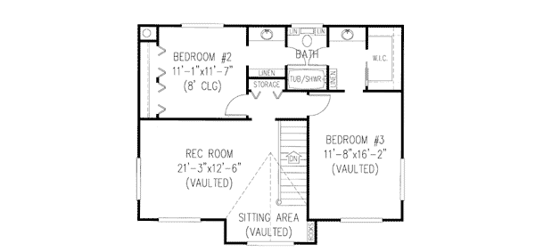 Country Farmhouse Level Two of Plan 96826