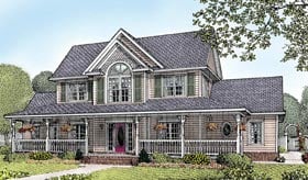 Country Farmhouse Elevation of Plan 96826