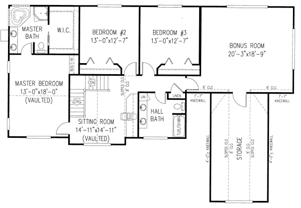 Country Farmhouse Level Two of Plan 96837