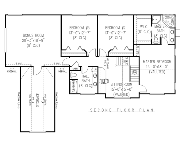 Country Farmhouse Level Two of Plan 96838