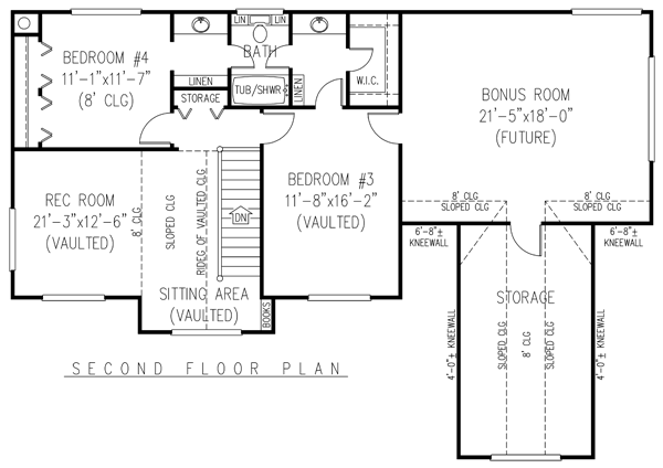 Country Farmhouse Level Two of Plan 96863