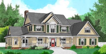 Country Farmhouse Elevation of Plan 96863