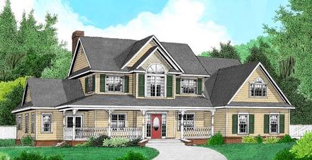 Country Farmhouse Elevation of Plan 96864