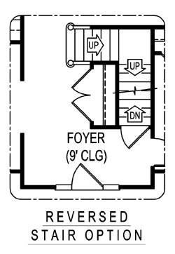 Country Farmhouse Traditional Alternate Level One of Plan 96880