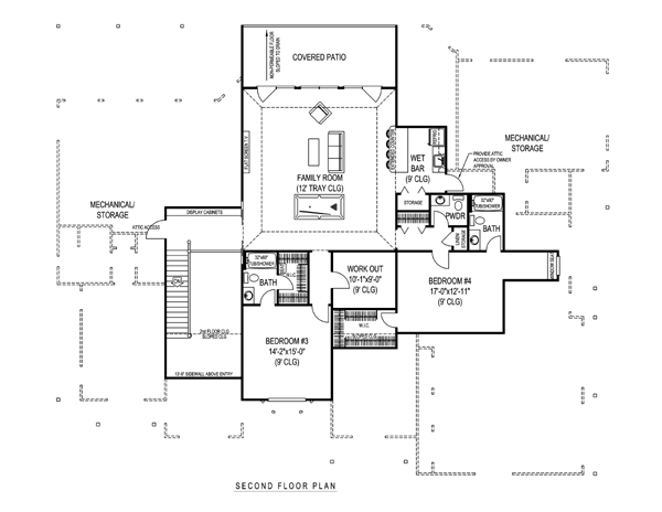 French Country Level Two of Plan 96886