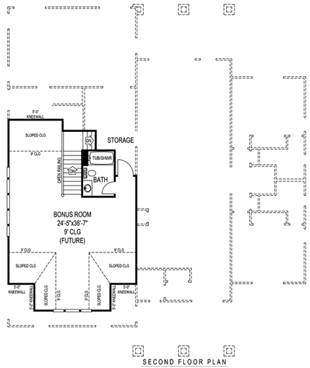 House Plan 96887 Second Level Plan