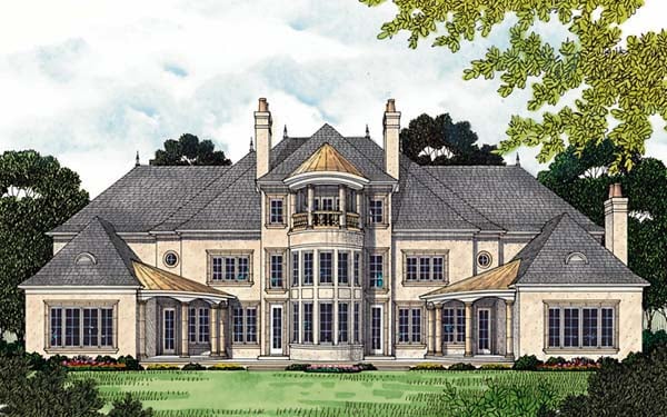 European Rear Elevation of Plan 96913