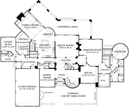 House Plan 96916 First Level Plan