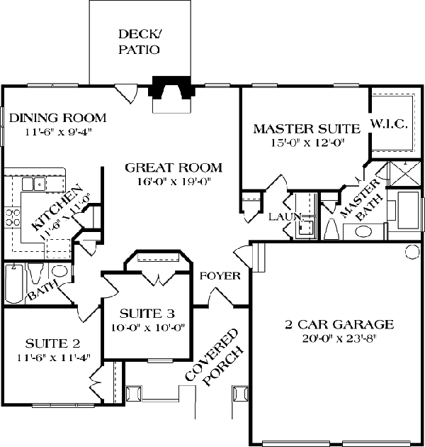 Craftsman Level One of Plan 96925