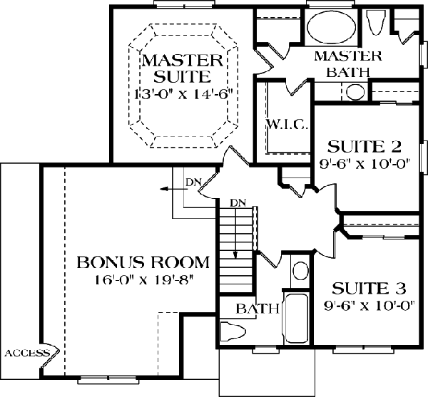 Colonial Traditional Level Two of Plan 96929
