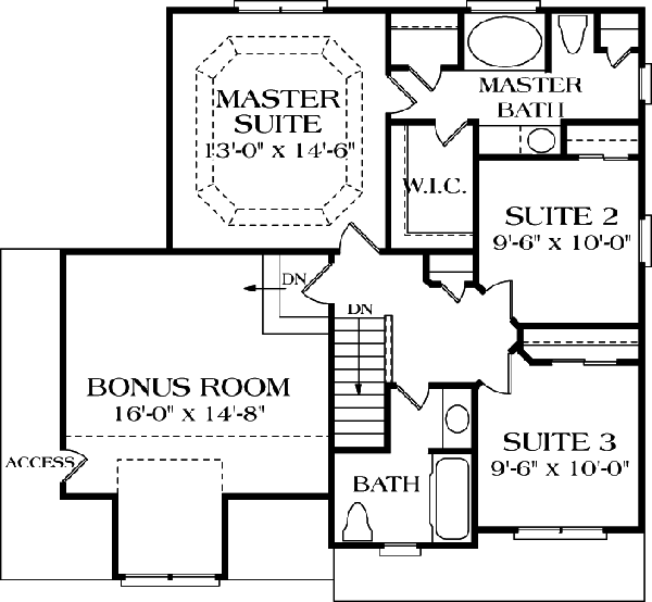 Colonial Traditional Level Two of Plan 96931