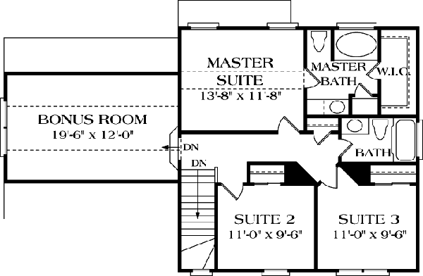 Colonial Traditional Level Two of Plan 96934