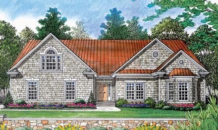 Cottage Craftsman Elevation of Plan 96938