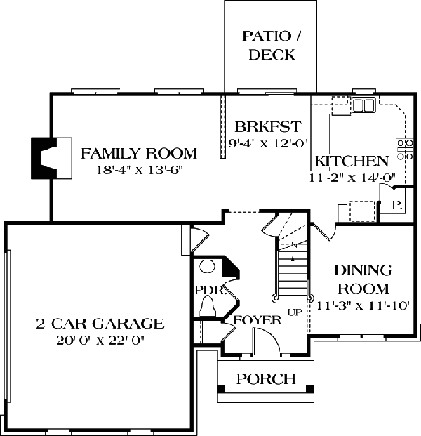 Colonial Traditional Level One of Plan 96947