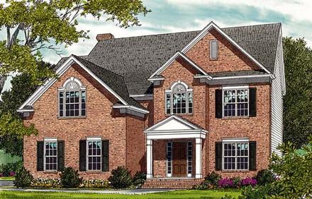 Colonial Traditional Elevation of Plan 96947