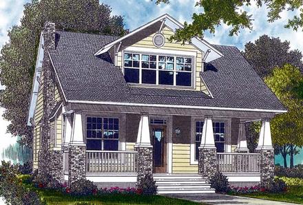 Bungalow Cottage Craftsman Elevation of Plan 96961