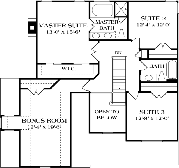 Cottage Craftsman Level Two of Plan 96963