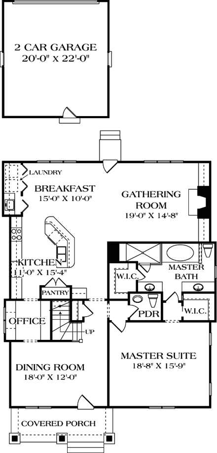 House Plan 96966 First Level Plan