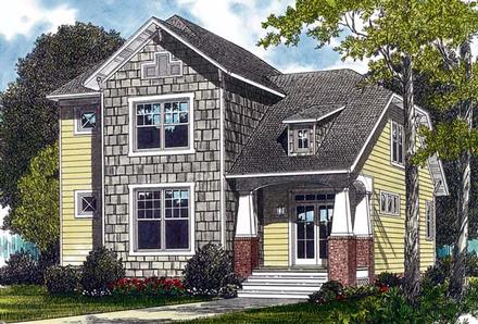 Cottage Craftsman Elevation of Plan 96968