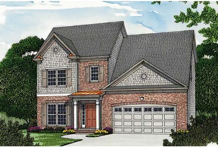 Colonial Traditional Elevation of Plan 96972