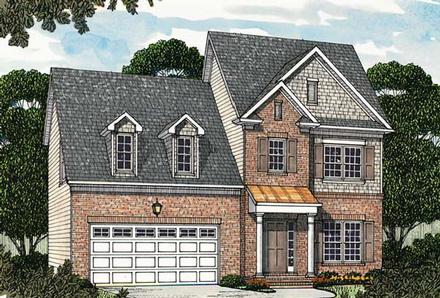 Colonial Traditional Elevation of Plan 96974