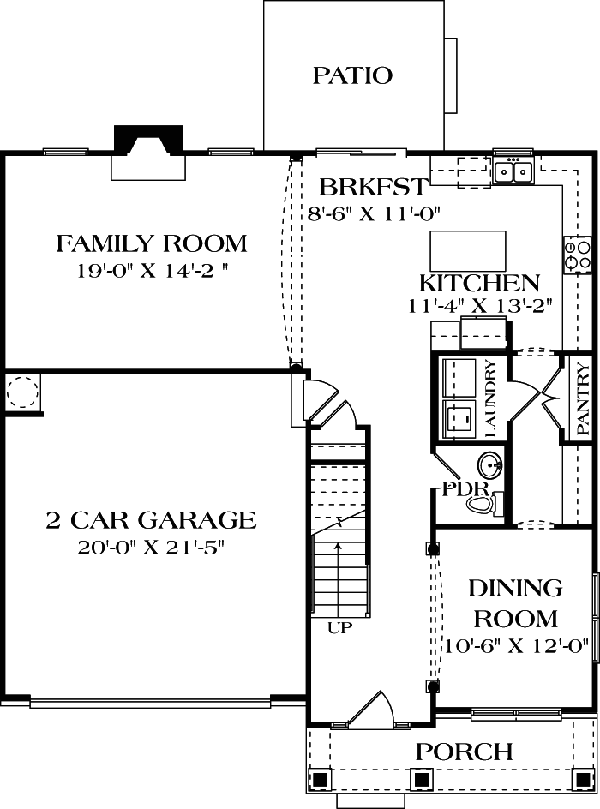 Colonial Traditional Level One of Plan 96975