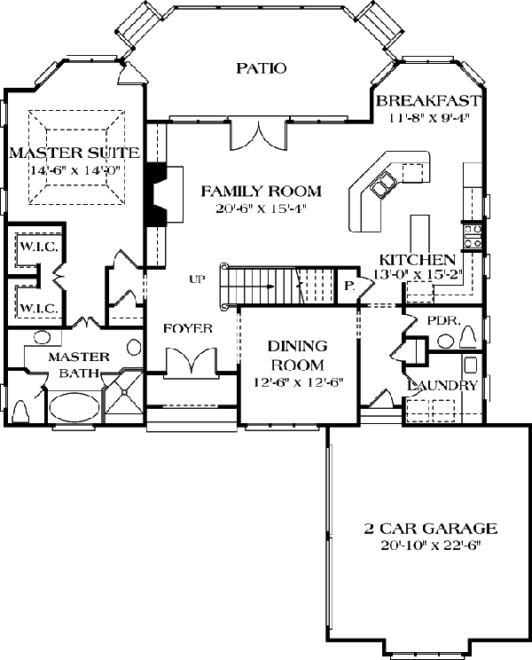 Cottage Level One of Plan 96993
