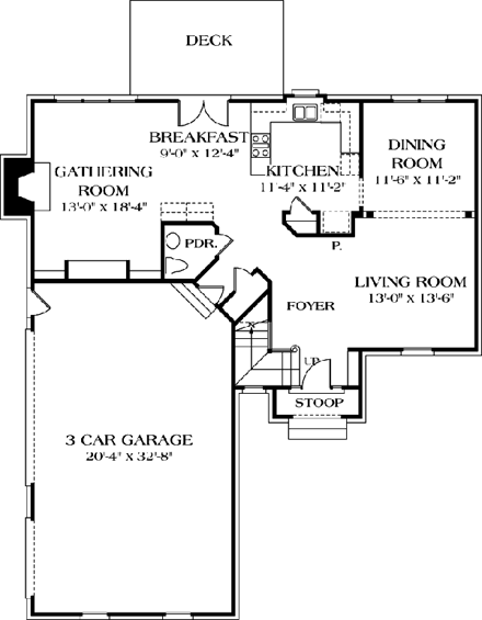 House Plan 97008 First Level Plan