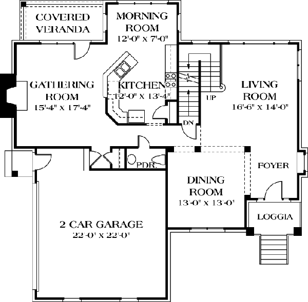 Colonial Traditional Level One of Plan 97015