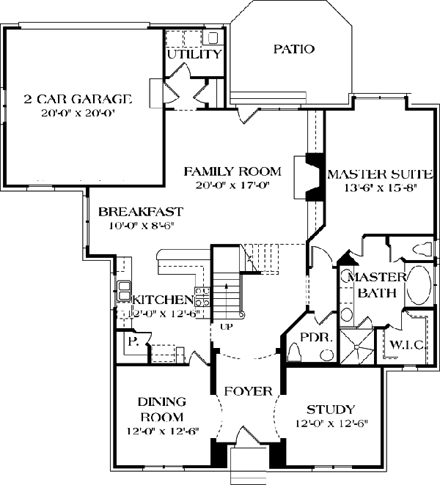 House Plan 97019 First Level Plan