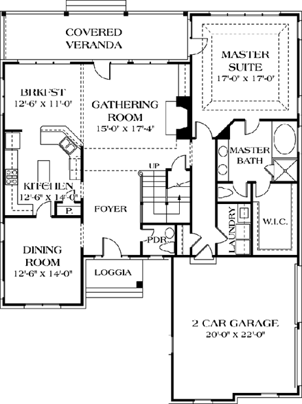 House Plan 97022 First Level Plan