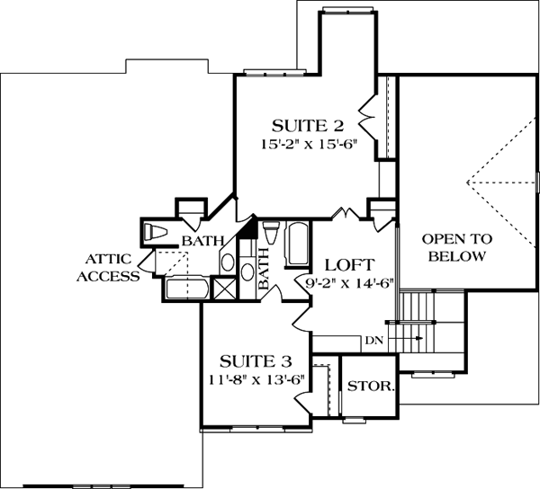 Cottage Craftsman Level Two of Plan 97026