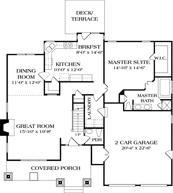 Bungalow Cottage Craftsman Level One of Plan 97036