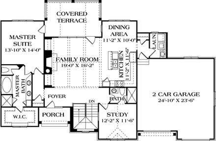 House Plan 97047 First Level Plan