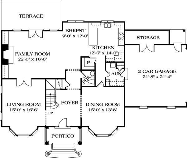 Colonial Traditional Level One of Plan 97048