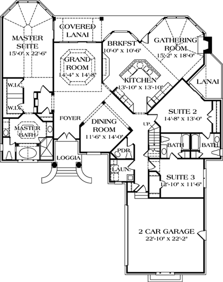 House Plan 97050 First Level Plan