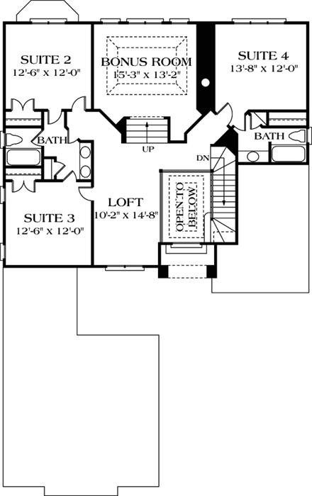 House Plan 97052 Second Level Plan