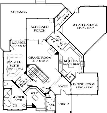 House Plan 97067 First Level Plan