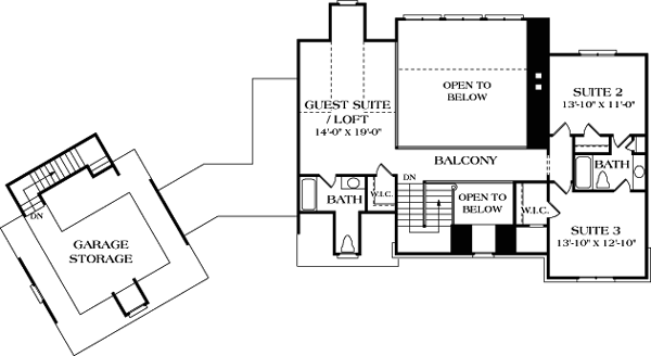 Cottage European Level Two of Plan 97068