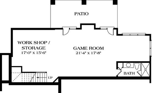 Traditional Lower Level of Plan 97081