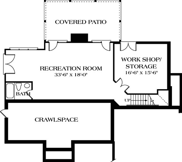 Traditional Lower Level of Plan 97085