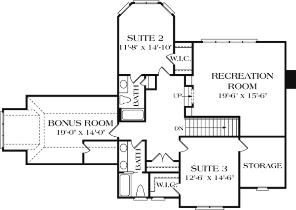 Cottage Craftsman Level Two of Plan 97089