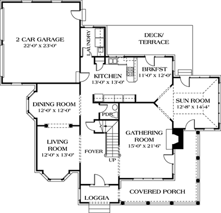 House Plan 97091 First Level Plan