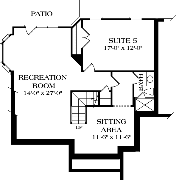 Traditional Lower Level of Plan 97092